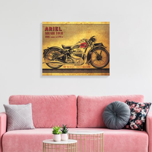 Ariel Square Vier  motorfiets Canvas Afdruk (Insitu (Woonkamer))