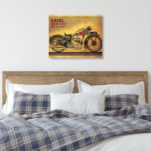 Ariel Square Vier  motorfiets Canvas Afdruk (Insitu (Slaapkamer))