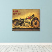 Ariel Square Vier  motorfiets Canvas Afdruk (Insitu (Houten vloer))