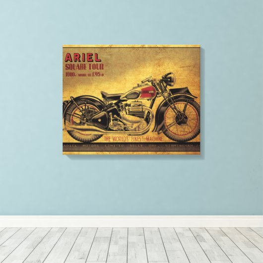 Ariel Square Vier motorfiets Canvas Afdruk (Insitu (Houten vloer))