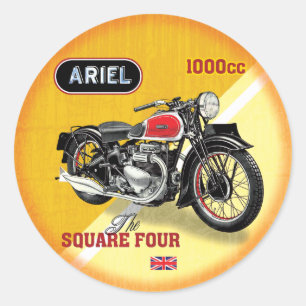Ariel Square Vier  motorfiets Ronde Sticker