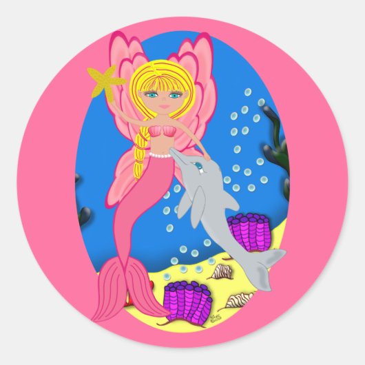 Ariel the Merfaery Envelope Seal Sticker (Voorkant)