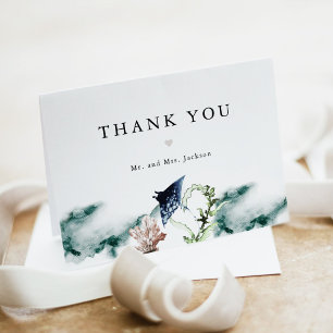 ARIEL Tropical Beach Coral Ocean Manta Ray Bedankkaart