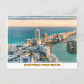 Ariel Uitzicht of South Beach, Florida Briefkaart (Voorkant)