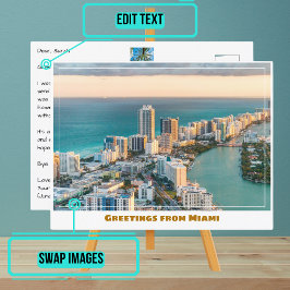 Ariel Uitzicht of South Beach, Florida Briefkaart