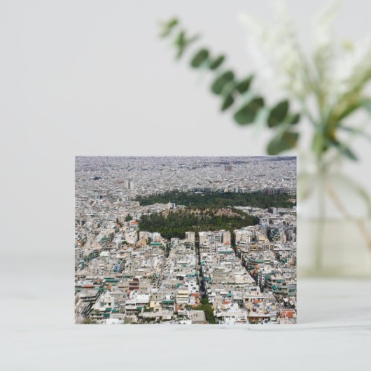 Ariel Uitzicht van Athene over een Briefkaart (Staand voorkant)