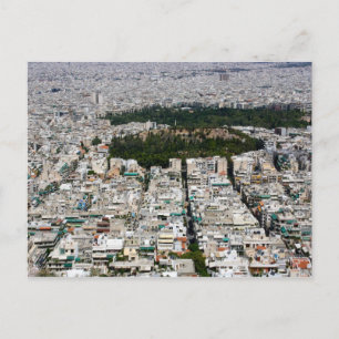 Ariel Uitzicht van Athene over een Briefkaart