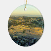 Ariel Uitzicht van de berg Olijven Jersalem Israel Keramisch Ornament (Links)