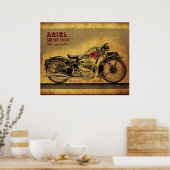 Ariel vierkant,  motorfiets poster (Keuken)