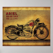 Ariel vierkant,  motorfiets poster (Voorkant)