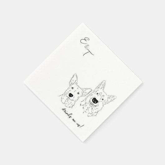 Ariel Wedding Cocktail servetten (Hoek)