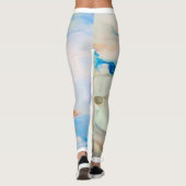 Ariel Winter Blauw Marmer Mode Leggings (Achterkant)