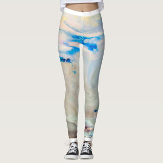 Ariel Winter Blauw Marmer Mode Leggings