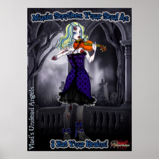 Ariel Zombie Violinist Poster (Voorkant)