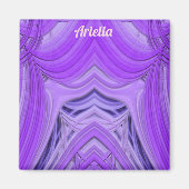 ARIELLA ~ 3D Fractal Design paars blue Magneet (Voorkant)