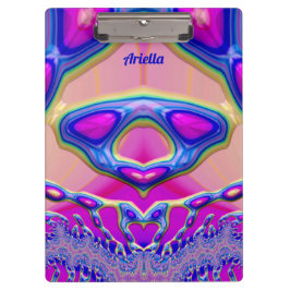 ARIELLA ~ BIZARRE 3D! ~ Roze Blauw Groen origineel Klembord