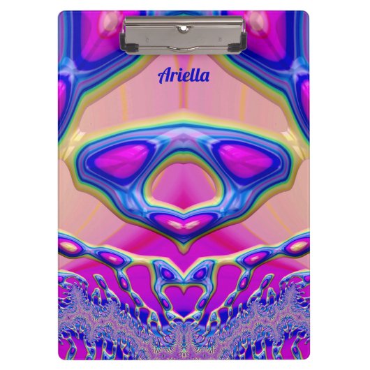 ARIELLA ~ BIZARRE 3D! ~ Roze Blauw Groen origineel Klembord (Voorkant)
