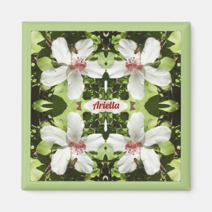 ARIELLA ~ EASTER ~ White Hibiscus Flowers ~ Magneet