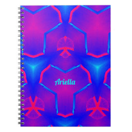 ARIELLA ~ Fluoro Blue en roze Notitieboek