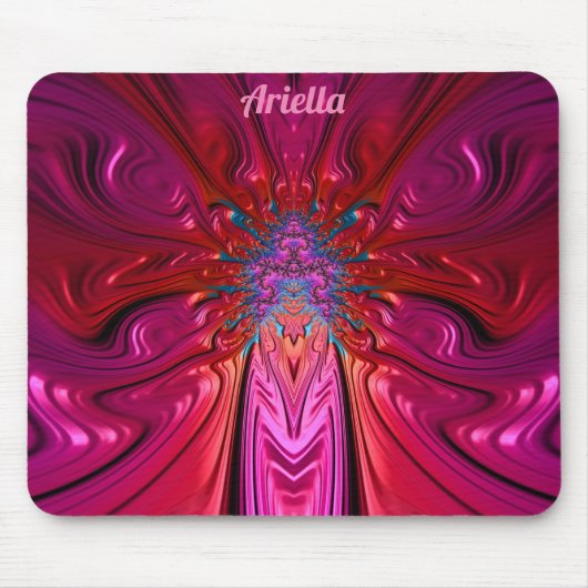 ARIELLA ~ Wild Pink en Red Muismat (Voorkant)