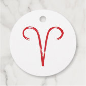 ARIËN Astrologie Sterrenbeeld Maart April Baby Sho Bedankjes Labels (Achterkant)