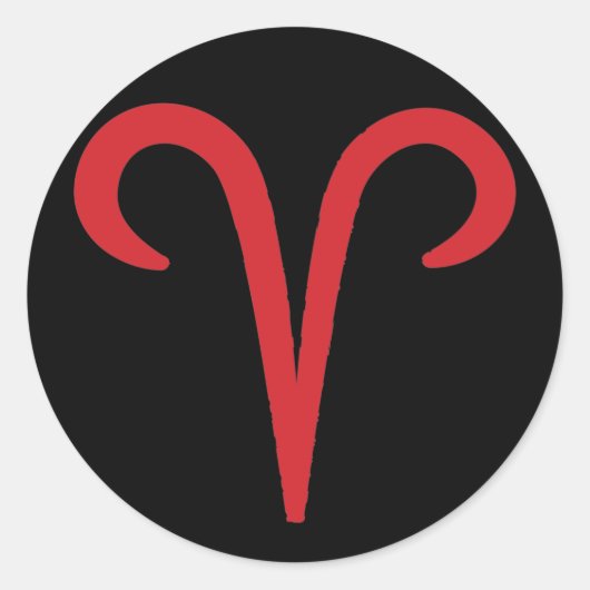 ARIËN Zodiac Maart April Astrologie Zodiac Feestje Ronde Sticker (Voorkant)