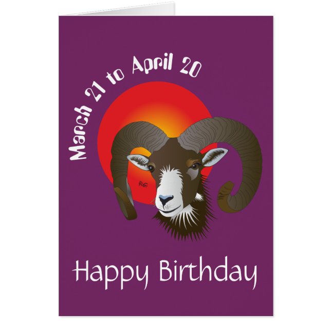 Aries 21 maart t/m 20 april Karte (Voorkant)