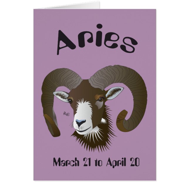 Aries 21 maart t/m 20 april Karte (Voorkant)