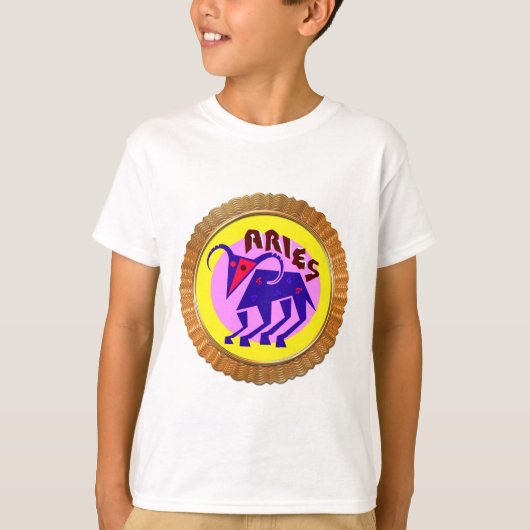 Aries 21 maart tot en met 20 april Horoscope T-shirt (Voorkant)