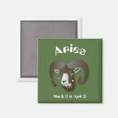Aries 21 maart tot en met 20 april Magnet (Voorkant / Achterkant)
