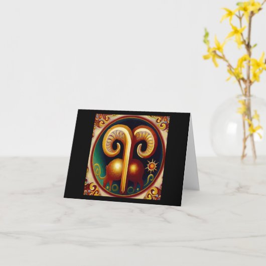 Aries (2) kaart (Gele Bloem)