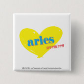 Aries 3 vierkante button 5,1 cm (Voorkant)