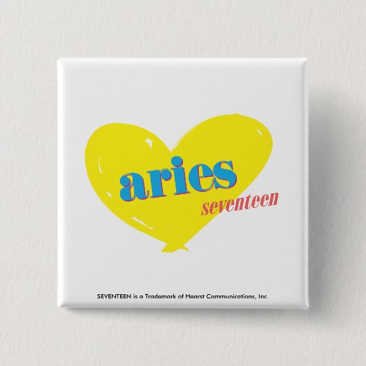 Aries 3 vierkante button 5,1 cm (Voorkant)