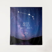 Aries | Aangepaste astrologie Tapestry Wandkleed (Voorkant)