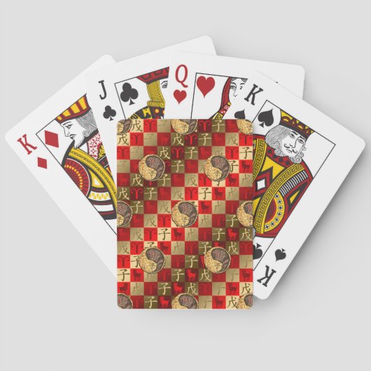Aries & Aardrat Worpkussen Pokerkaarten (Achterkant)
