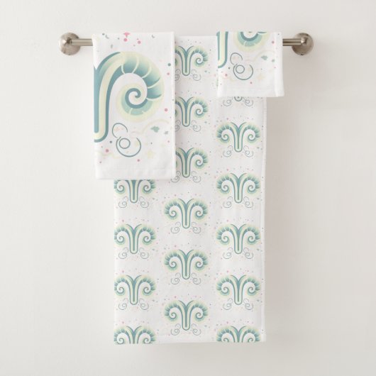 ARIES, abstract ontwerp van het sterrenbeeld, Bad Handdoek (Insitu)