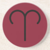 Aries Achtbaan Zandsteen Onderzetter (Voorkant)