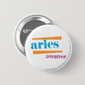 Aries Aqua Ronde Button 5,7 Cm (Voorkant /achterkant)