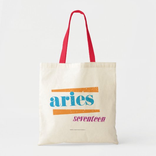 Aries Aqua Tote Bag (Voorkant)