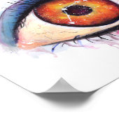 Aries Astrological Sign Waterverf Eye Poster (Hoek)