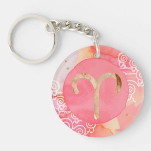 Aries Astrologie Zodiac Sleutelhanger – vet en hel