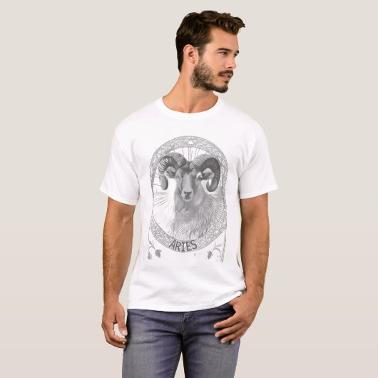 Aries astrologisch teken t-shirt (Voorkant volledig)