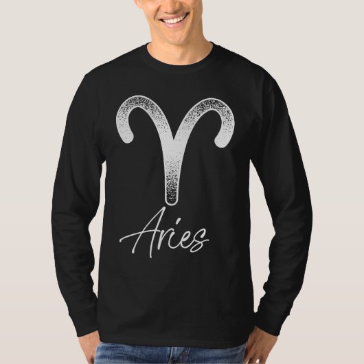 Aries Astrology and Horoscope Zodiac Sign T-shirt (Voorkant)