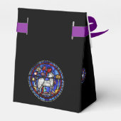 Aries Astrology Glas in lood Monogram Favor Box Bedankdoosjes (Achterkant)