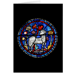 Aries Astrology Gothic Glas in lood Windows-kaart
