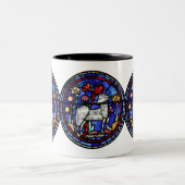 Aries Astrology Gothic Glas in lood Windows Mok (Center)