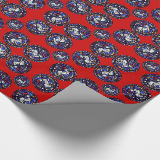 Aries Astrology Gothic Glas in lood Windows WP Cadeaupapier (Hoek)