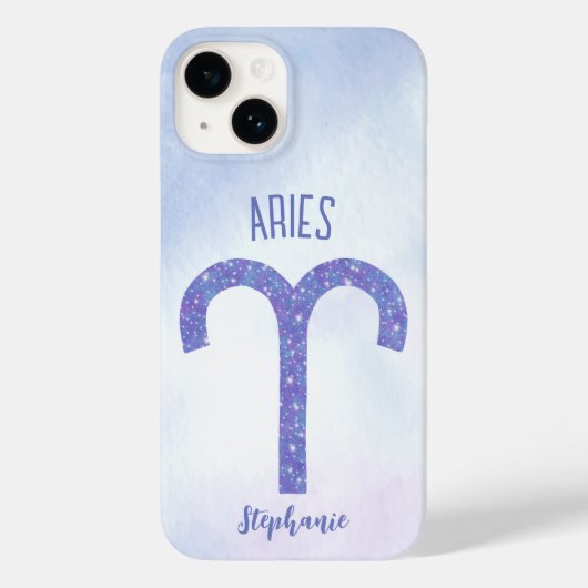 Aries Astrology Sign Speciaal Paars Case-Mate iPhone Case (Achterkant)