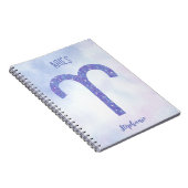  Aries Astrology Sign Speciaal Paars Notitieboek (Rechterzijde)