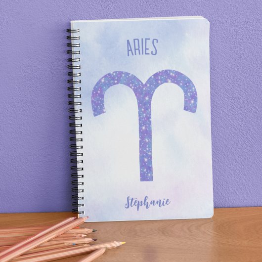  Aries Astrology Sign Speciaal Paars Notitieboek